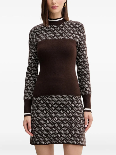  Guess Usa Patterned Long-sleeve Sweatshirt - Brown 