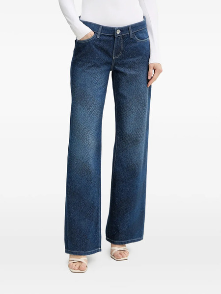  Guess Usa Patterned Trousers - Blue 