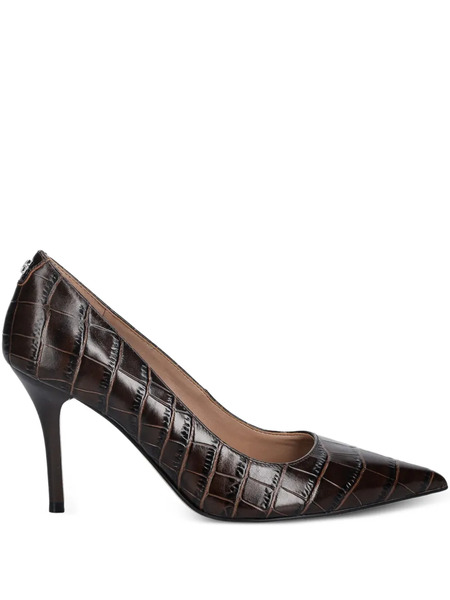 Guess Usa Pointy Crocodile Pumps - Brown 