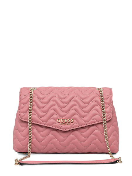  Guess Usa Quilted Chain-strap Cross Body Bag - Pink 