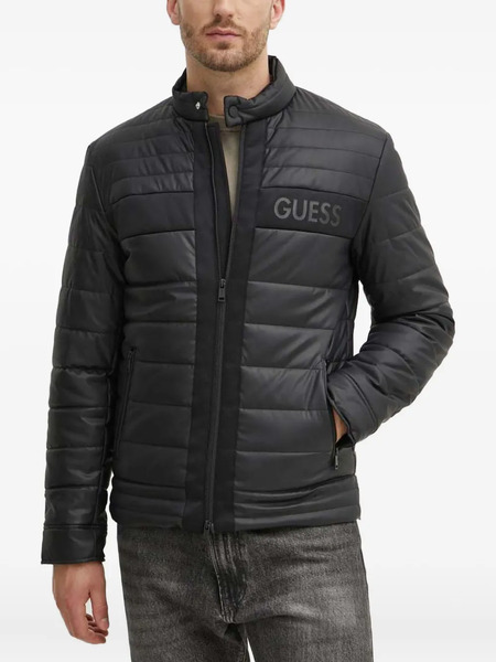  Guess Usa Quilted Zip Jacket - Black 