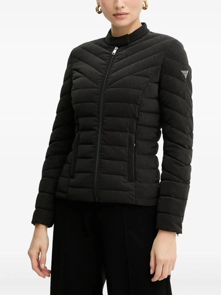  Guess Usa Quilted Zip Jacket - Black 