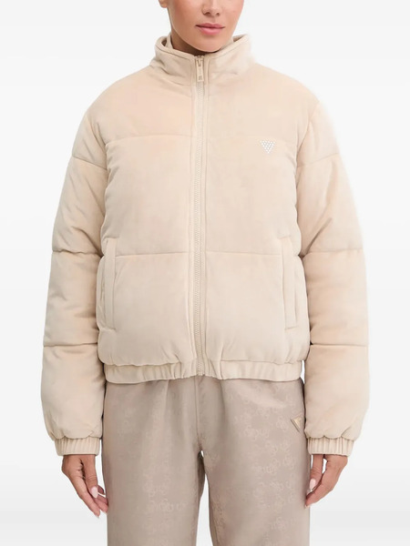  Guess Usa Quilted Zip Jacket - Neutrals 