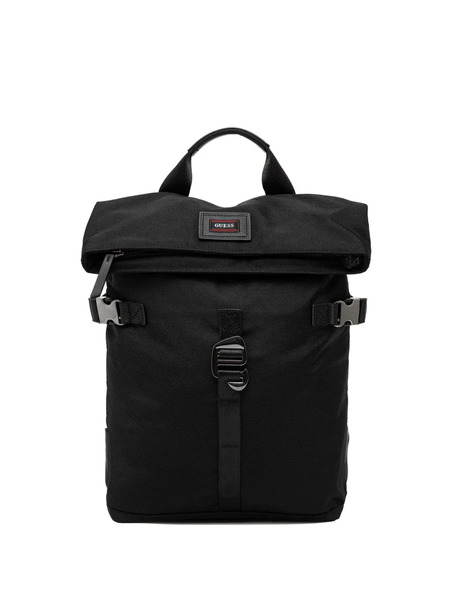  Guess Usa Roll-top Buckle Backpack - Black 