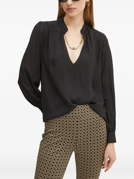  Guess Usa V-neck Blouse - Black 