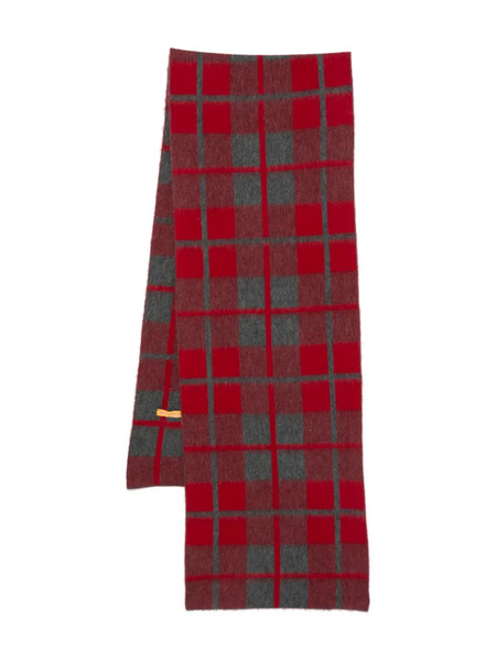  Guest In Residence Checked Scarf - Red 
