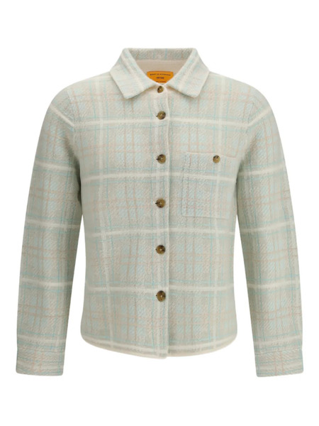  Guest In Residence Dylan Plaid Buttoned Shirt Jacket - Neutrals 