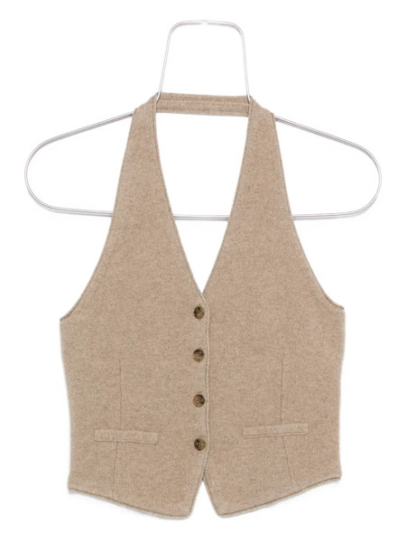  Guest In Residence Halterneck Vest - Neutrals 
