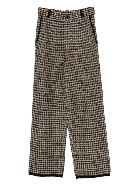  Guest In Residence Houndstooth-pattern Trousers - Black 