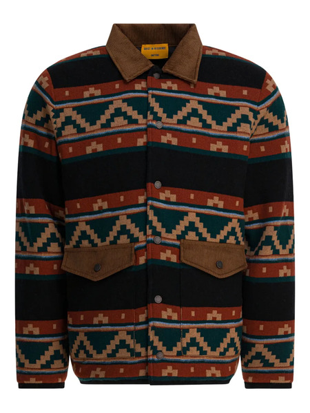  Guest In Residence Patterned Corduroy-collar Jacket - Black 