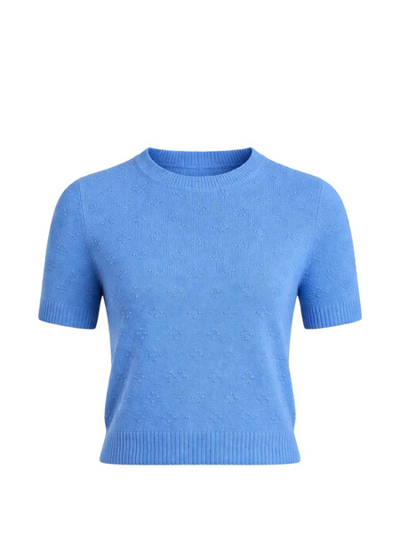  Guest In Residence Patterned Knit Top - Blue 