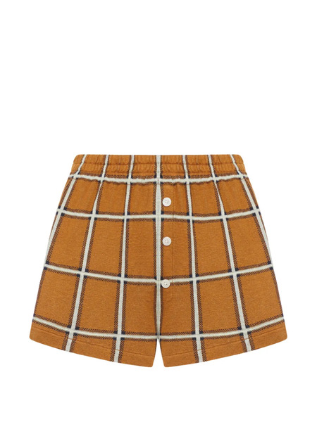  Guest In Residence Plaid Button Shorts - Brown 