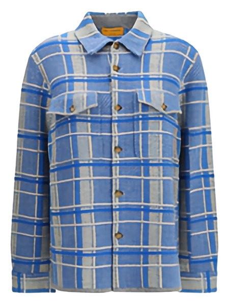 Guest In Residence Plaid Patch-pocket Shirt - Blue 