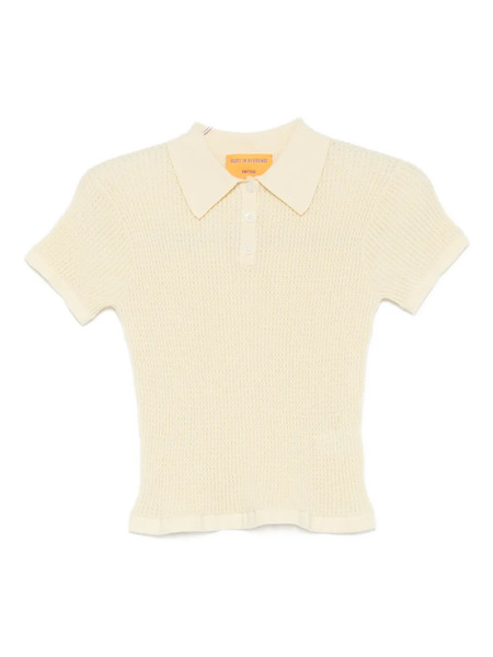  Guest In Residence Shrunken-effect Polo Top - Yellow 