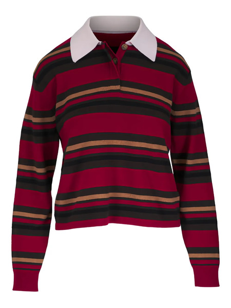  Guest In Residence Striped Polo Shirt - Red 