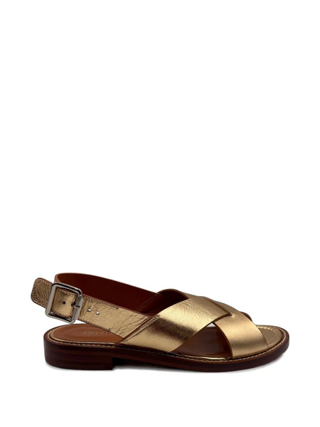  Guglielmo Rotta Buckle-fastening Flat Sandals - Gold 