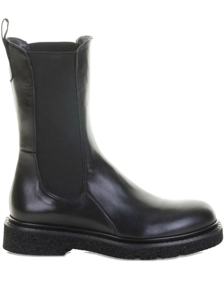  Guglielmo Rotta Elastic-panels Leather Chelsea Boots - Black 