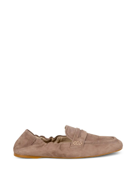 Guglielmo Rotta Gathered Suede Sandals - Brown 