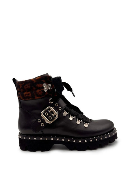  Guglielmo Rotta Lace-up Studded Boots - Black 