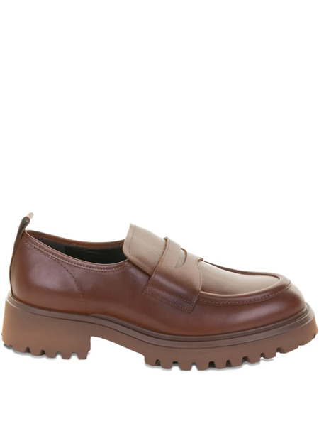  Guglielmo Rotta Leather Penny-strap Loafers - Brown 