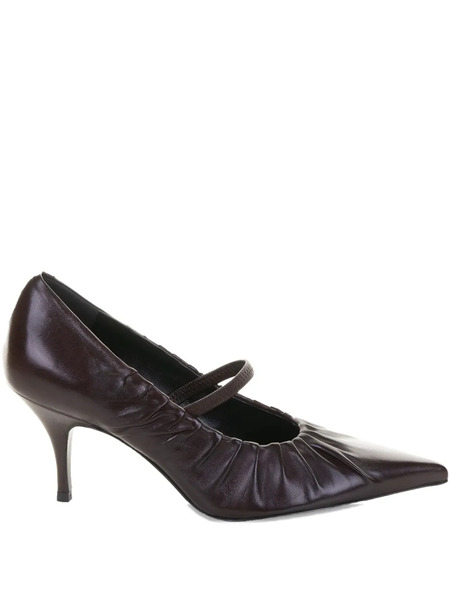  Guglielmo Rotta 70mm Allegra Leather Pointed-toe Pumps - Brown 