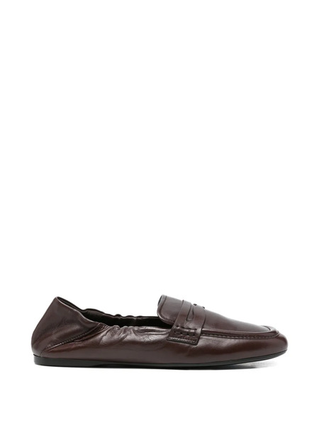  Guglielmo Rotta Ruched-detail Loafers - Brown 