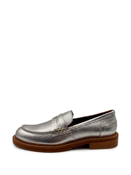  Guglielmo Rotta Scalloped Loafers - Grey 
