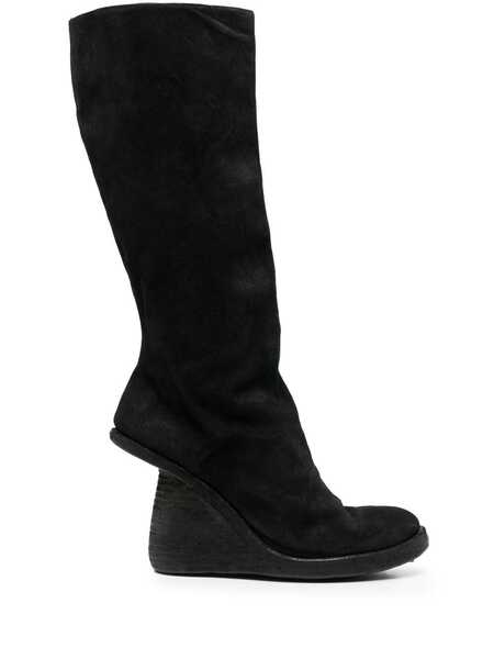  Guidi Asymmetric-heel Knee Boots - Black 