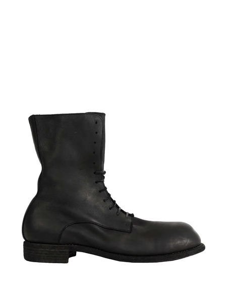  Guidi Big Daddy Leather Ankle Boots - Black 