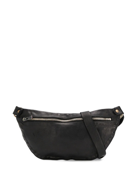  Guidi Cracked-effect Belt Bag - Black 