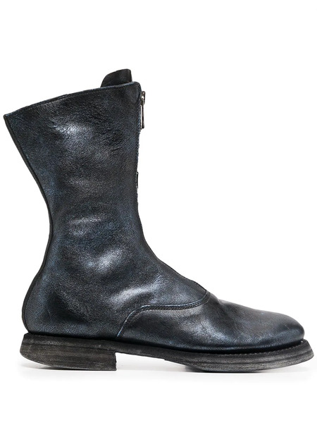  Guidi Front-zip Ankle Boots - Blue 