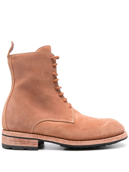  Guidi Leather Lace-up Combat Boots - Neutrals 