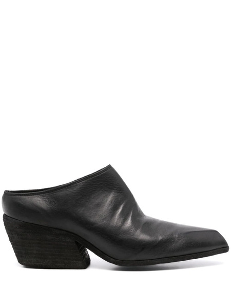  Guidi 65mm Leather Slippers - Black 