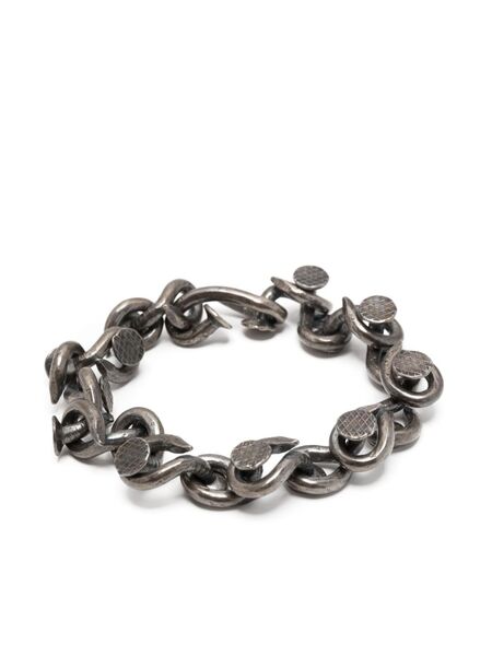  Guidi Nail Chain Bracelet - Silver 