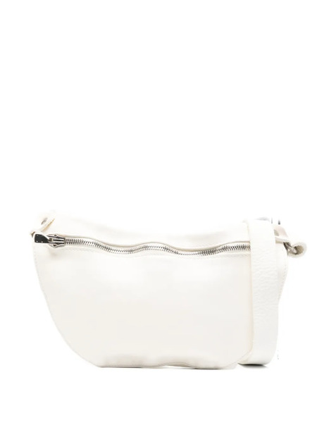  Guidi Zip-up Leather Shoulder Bag - White 