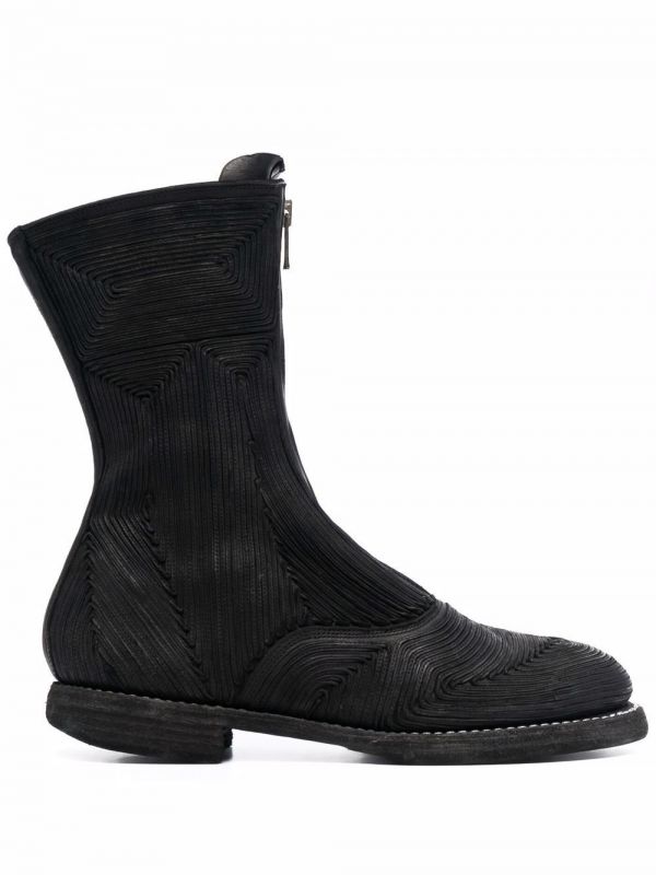  Guidi Zipped Ankle Boots - Black 