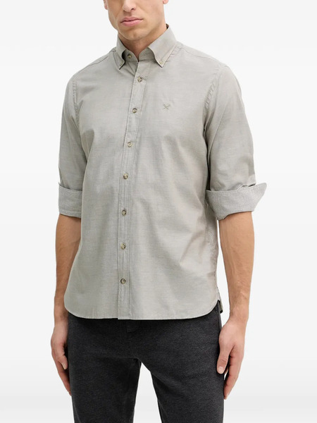  Hackett Button-fastening Logo-embroidery Shirt - Grey 