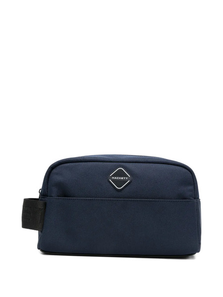  Hackett Hs Diamond Logo-appliqué Wash Bag - Blue 