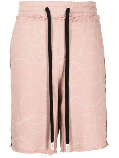  Haculla Abstract-print Knee-length Shorts - Pink 