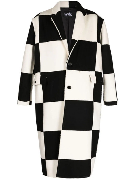 Haculla Check-pattern Wool Coat - Black 