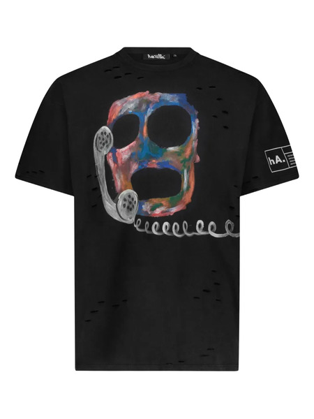  Haculla Distressed Graphic T-shirt - Black 