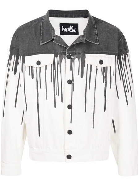  Haculla Dripping-paint Denim Jacket - White 