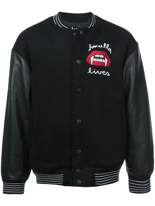  Haculla Lost Breed Patch Bomber Jacket - Black 