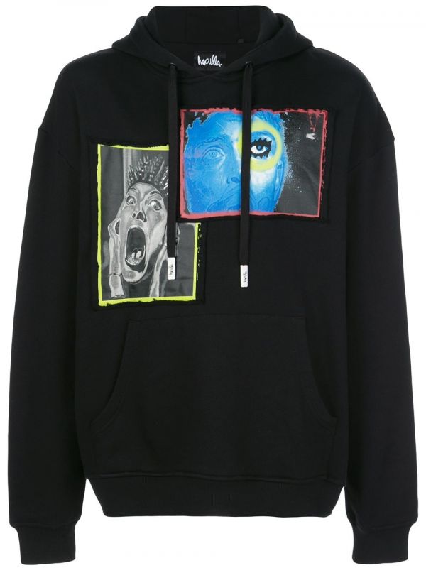  Haculla Overlap Drop-shoulder Hoody - Black 