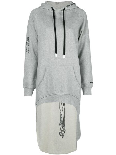  Haculla Pardon Extended Hoodie - Grey 