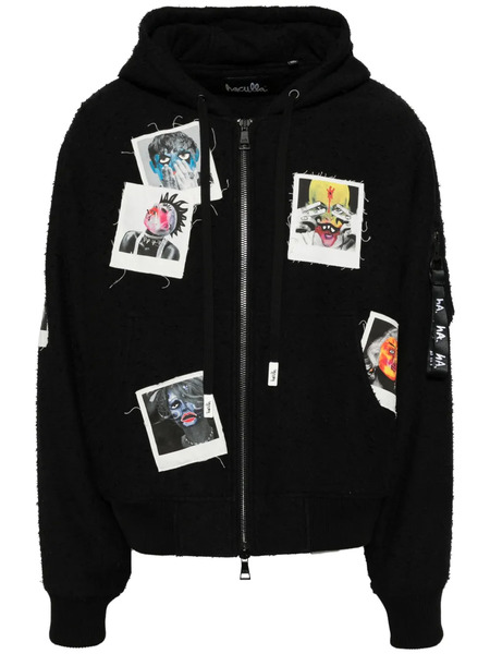  Haculla Polaroid Collection Bomber Jacket - Black 
