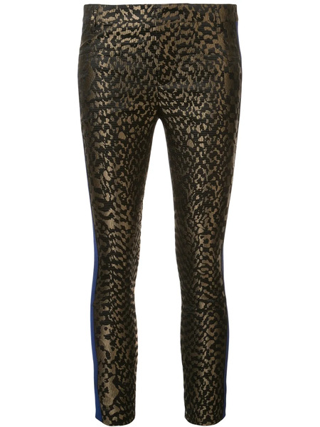  Haider Ackermann Jacquard Contrast Stripe Trousers - Green 