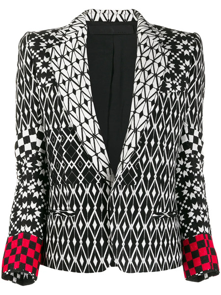  Haider Ackermann Pattern Mix Blazer - Black 