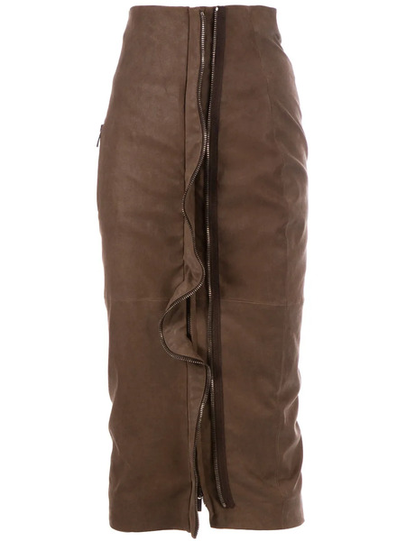  Haider Ackermann Ruffle Maxi Skirt - Brown 