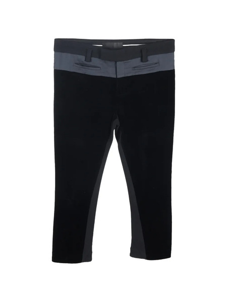  Haider Ackermann Velour-effect Cropped Trousers - Black 
